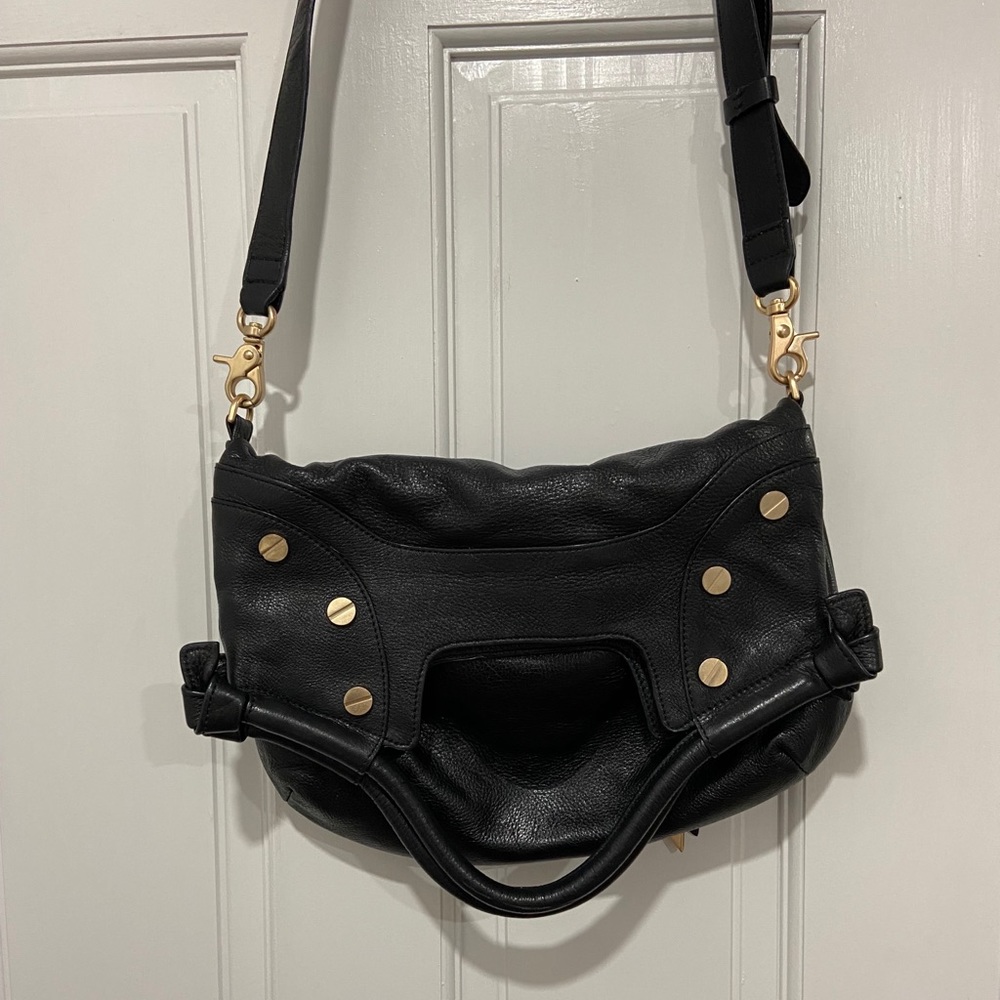 Foley Corinna cow leather city tote crossbody